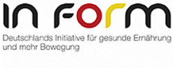 Logo "In Form" mit dem Text "Deutschlands Initiative für gesunde Ernährung und mehr Bewegung"