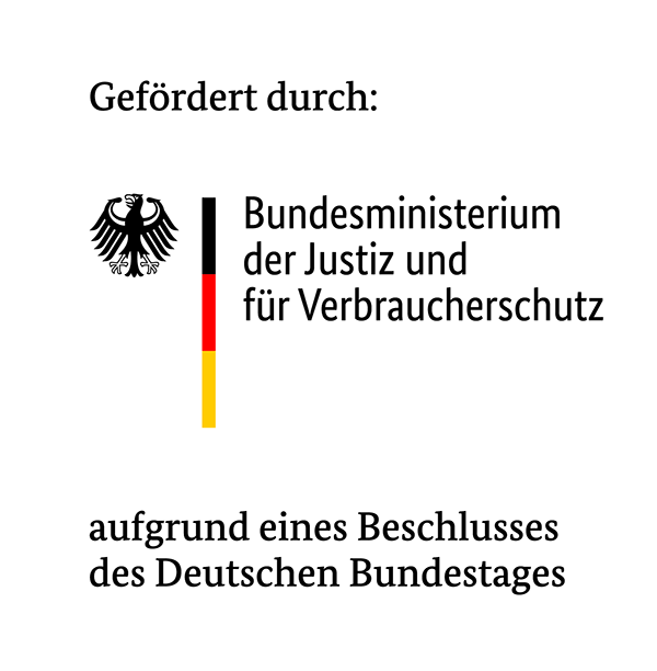 Förderlogo des Bundesministerium der Justiz und für Verbraucherschutz (BMJV)